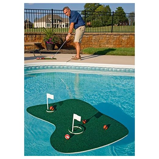 Putt-A-Bout Aqua Golf Floating Putting Mat, Green