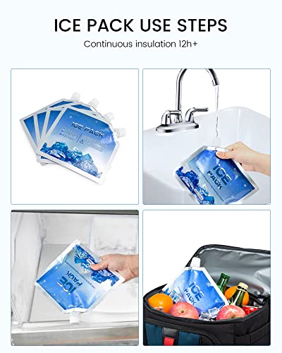 Sucipi Cooler Backpack 54 Cans, Leak-Proof Insulated Backpack With 4 Ice Packs, Double Deck Cooler Bag Up To 12 Hours,Soft Lightweight Lunch Backpack For Men Women To Work Beach Camping Picnic(Blue) #TOP2