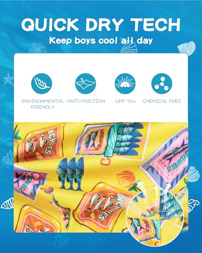 Image of SURF CUZ Boys Swim Trunks Toddler Swim Shorts UPF 50+ Bathing Suit for Boy Swimsuit Quick Dry Mesh Beach Boardshorts Swimwear