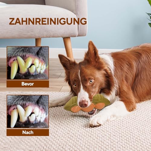 LIFLIX Futterspielzeug für Hunde, Interaktives Hundespielzeug Leckerli, Naturkautschuk Leckerli-Spender für Große Mittelgroße Hunde, Grüne Sojabohnen Form