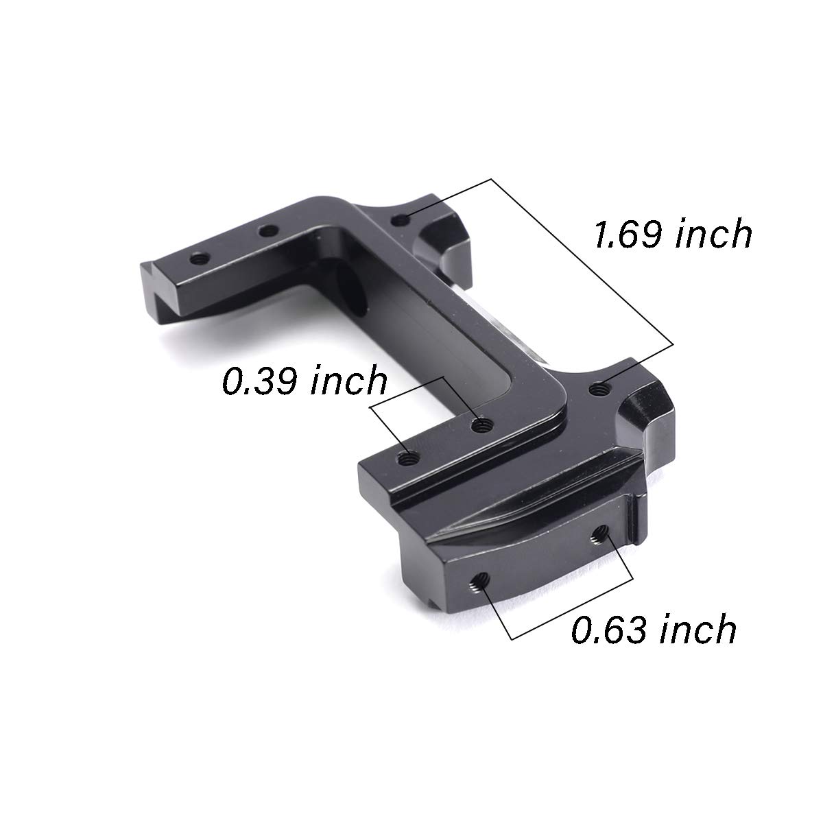 RZXYL Metal Front Bumper Mount Servo Bracket for 1/10 Axial SCX10 II AX90046 RC Crawler Car Upgrade Parts (Black)