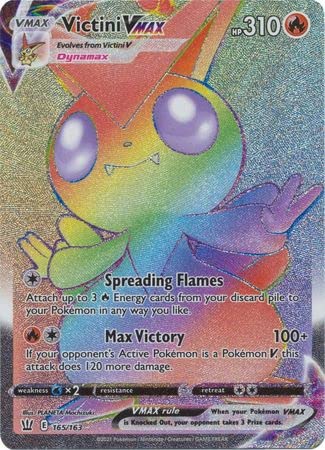 Pokemon Victini VMAX 165/163 Hyper Rare Battle Style Card Toys