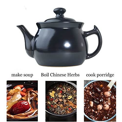Image of Spodumene Porcelain Teapot 1.8qt China Casserole with Lid Ceramic Kettle Tea Pot for Stovetop Oven Safe