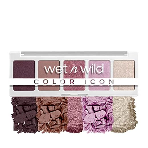 Wet n Wild Paleta Color Icon 5-Pan, Paleta de Sombras de Ojos, 5 Colores Intensamente Pigmentados para el Maquillaje Diario, Fórmula de Larga Duración y Fácil de Difuminar, Petalette