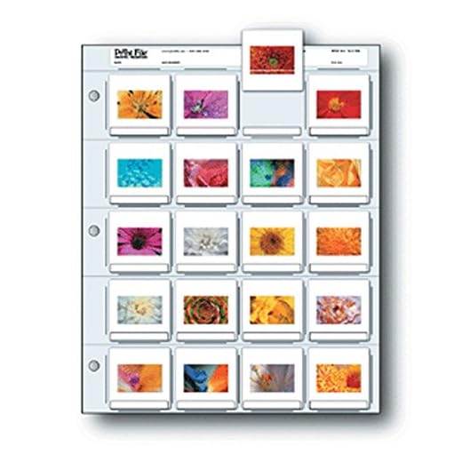 Printfile Top Load Holds 20 35mm Slides 100 Pack - Printfile 2X220B100