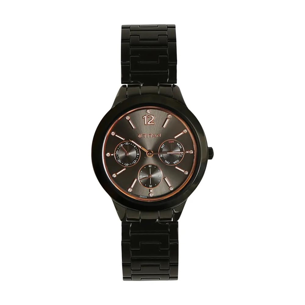 Titan Workwear Anthracite Dial Analog with Day and Date Stainless Steel Strap Watch for Women-NS2588NM01 (B07V6L8345) Amazon Price History, Amazon Price Tracker