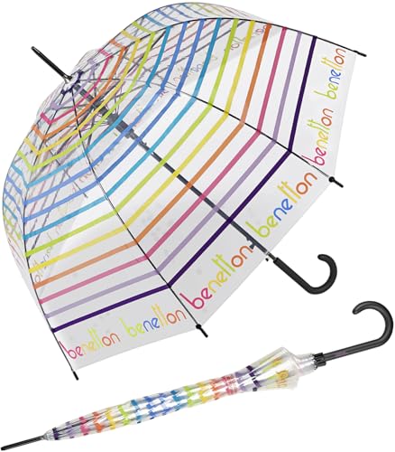 Paraguas Benetton automático de campana con diseño exclusivo translúcido Dip Dye
