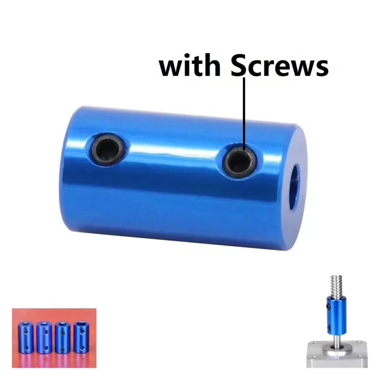 Blaue flexible Kupplung aus Aluminiumlegierung, 3D-Druckerzubehör, flexible Wellenkupplung for Leitspindel und Schrittmotor(8x8x25mm,20 Pcs)