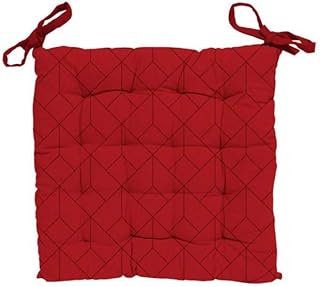 Soleil d'ocre Kiel - Cojín para Silla (poliéster, 40 x 40 x 5 cm), Color Rojo