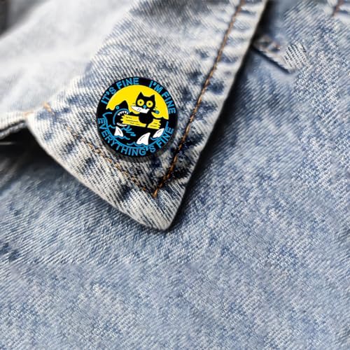 Image of 4 Pcs Knife Cat Enamel Pins Set,Fashion Animal Lapel Pins for Women Men Girls,Funny Cartoon Jewelry Gift Alloy Badge Brooches for Backpack Clothes Hat