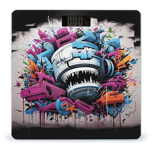 Báscula digital baño vidrio templado multicolor 400 lb miniatura 1