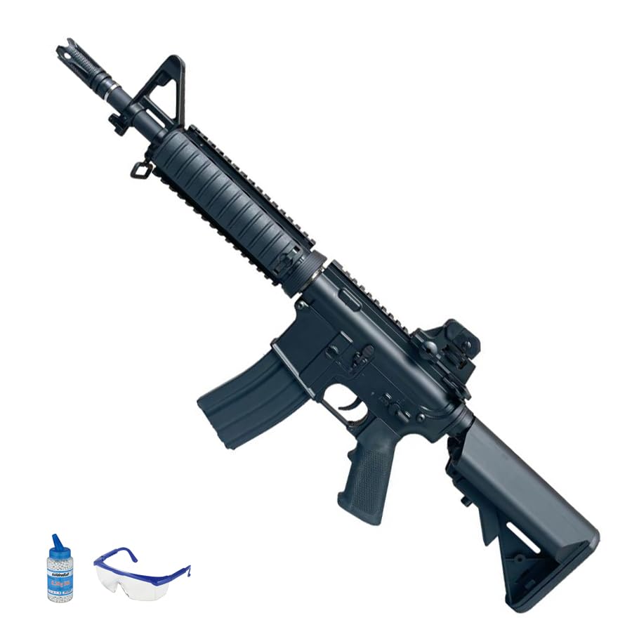 Rifle Huntsman M4 CQBR AEG Black (6mm) | Pack Rifle (biberón 0,20 + Gafas). con gatillo electrónico