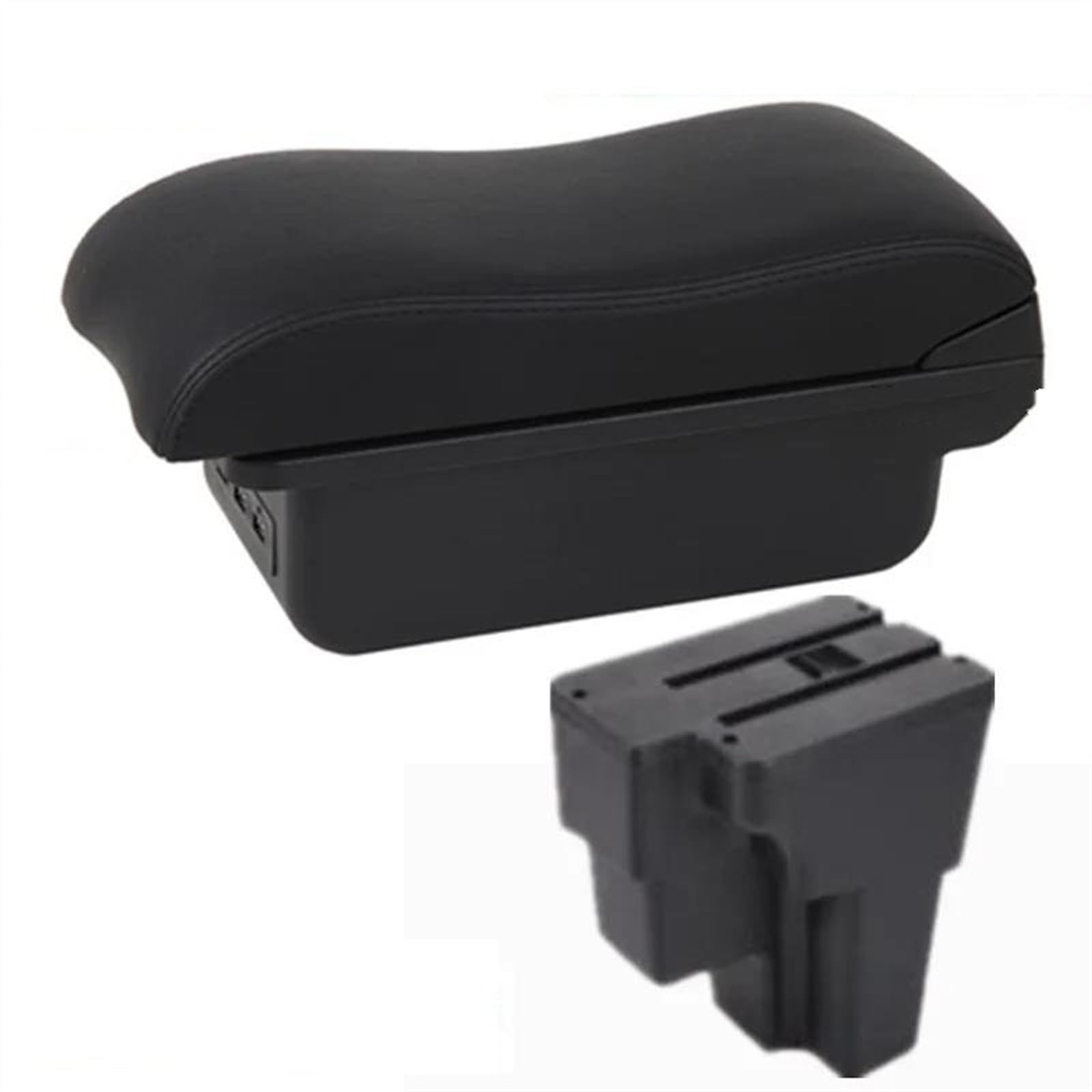NMJLQW Storage Rack Car Armrest Special Storage Box Modification Parts South America For STONIC For Rio Lx For Cerato(B2 black line 3USB)