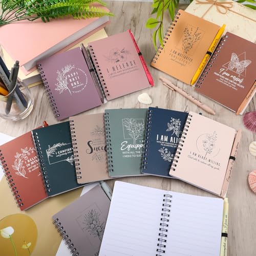 Carnets de notes à spirale avec stylos Kosiz pour journal d'affirmation quotidienne - 4