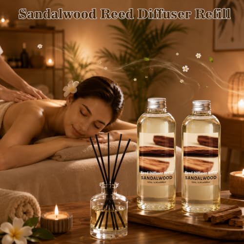 Image of STRN Sandalwood Reed Diffuser Refill 1000ml Summer Scent for Home