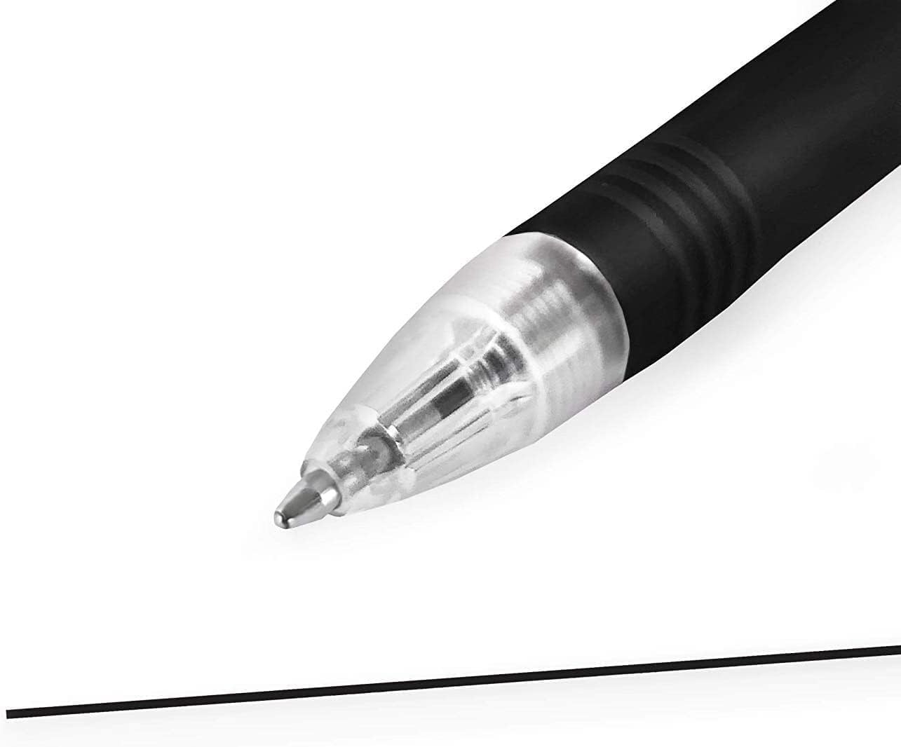 Zebra Z-Grip Funky Brights Retractable Ballpoint Pen - Black, Pink, Violet Floral Barrel - Coloured Ink, 12 stück (1er Pack) - Image 4
