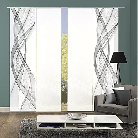 wohnfuehlidee 4er-Set Schiebegardinen , Mariella, Deko Blickdicht Cover