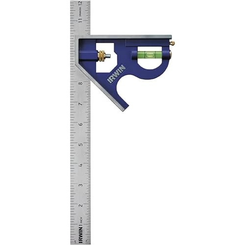 IRWIN Combination Square, 12”, 45-90 Degree Marking, Stainless Steel (1794469)