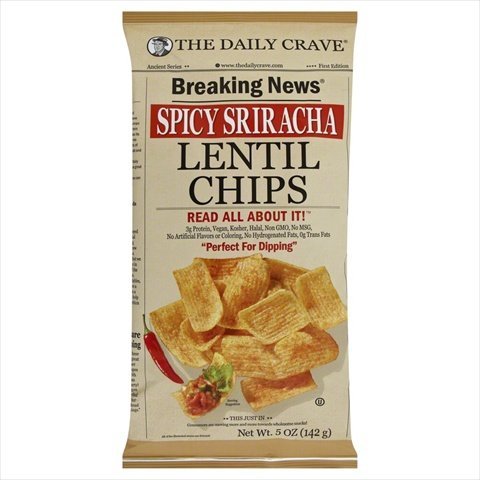 The Daily Crave 5 oz. Spicy Sriracha Lentil Chips - Case Of 8 by THE DAILY CRAVE