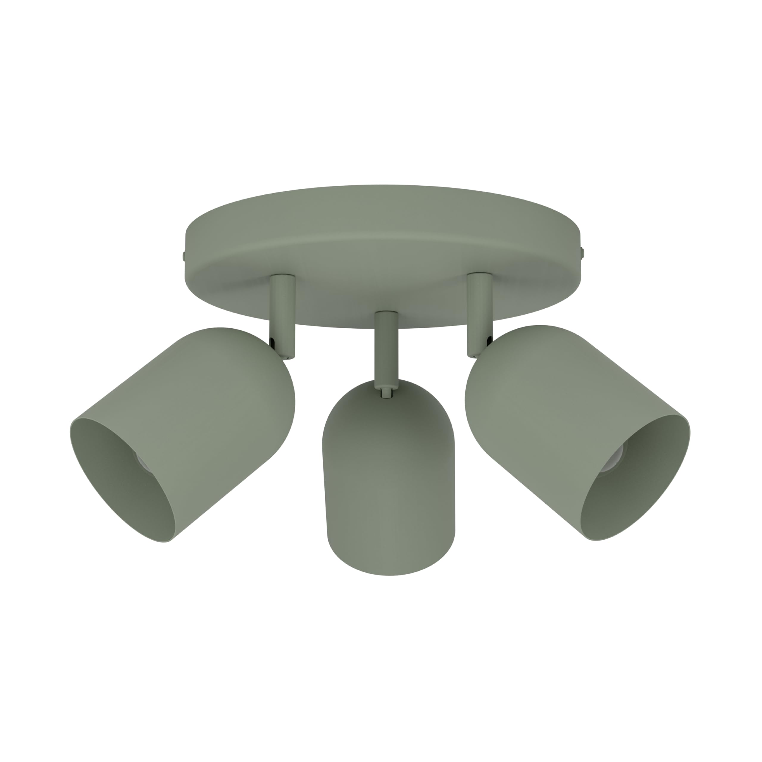 Eglo Tilston Steel Minimalist Triple Ceiling Spotlight, Green