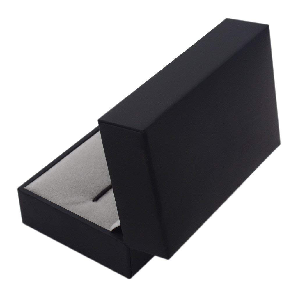 Élégant 5 pièces Hommes Boutons de Manchette Noirs Pince boîte de Rangement Bijoux Organisateur vitrine