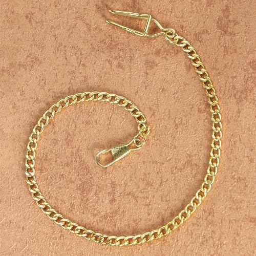 Image of TREEWETO Pocket Watch Vest Chain 14.7 inch (37.5 cm) Gold