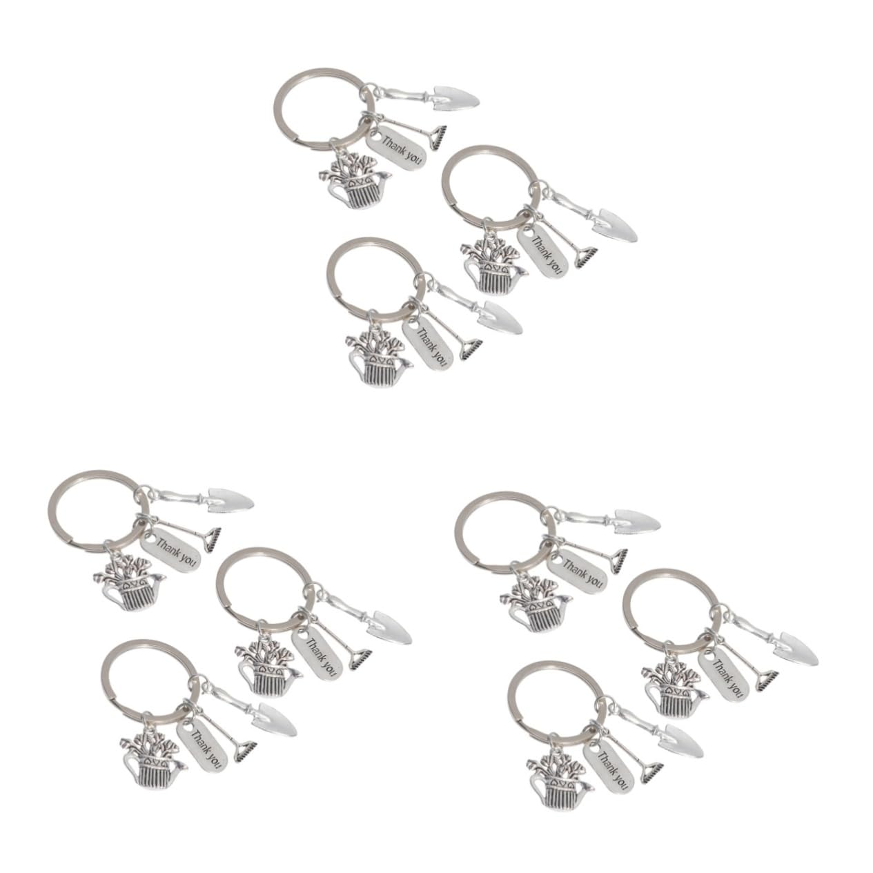 Mini Rake Shovel Kettle Keychains SOIMISS - 9 Porte-clés Décorations DIY