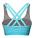 Animastyle Women's Wirefree Yoga Bra High Support Padded Sports Bra Blue L