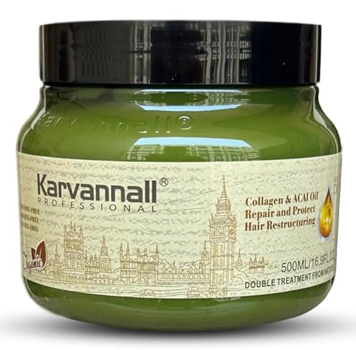 Collagen & Acai Oil Hair Mask 500ml | Intensive Repair & Nourishing Treatment for Dry, Damaged & Color Treated Hair | Moisturizing| Sulphate & Paraben Free | Dual Treatment for Healthy Hair