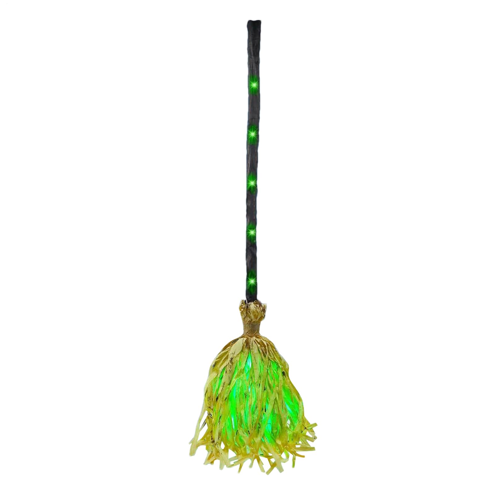 Balai de sorcière lumineux pour animer facilement une décoration de jardin terne