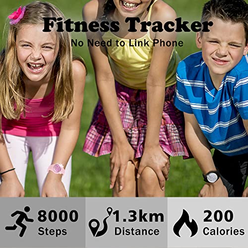 Image of Kids Watches for Girls Boys Digital Sport Watch with Step Counter Pedometer Vibration Alarm Clock, No App Waterproof Fitness Tracker Kids Watch Boys Girls Teens Students Ages 5-16