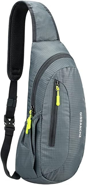 Gisdanchz Waterproof Lightweight Nylon Sling Rucksack Bag for Sports and Outdoor