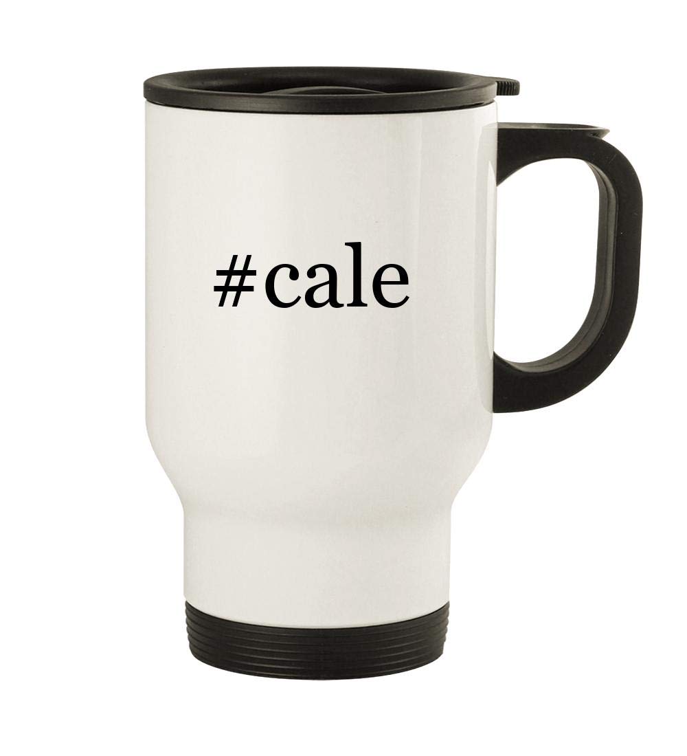 #cale - 14oz Hashtag Stainless Steel Travel Mug, White