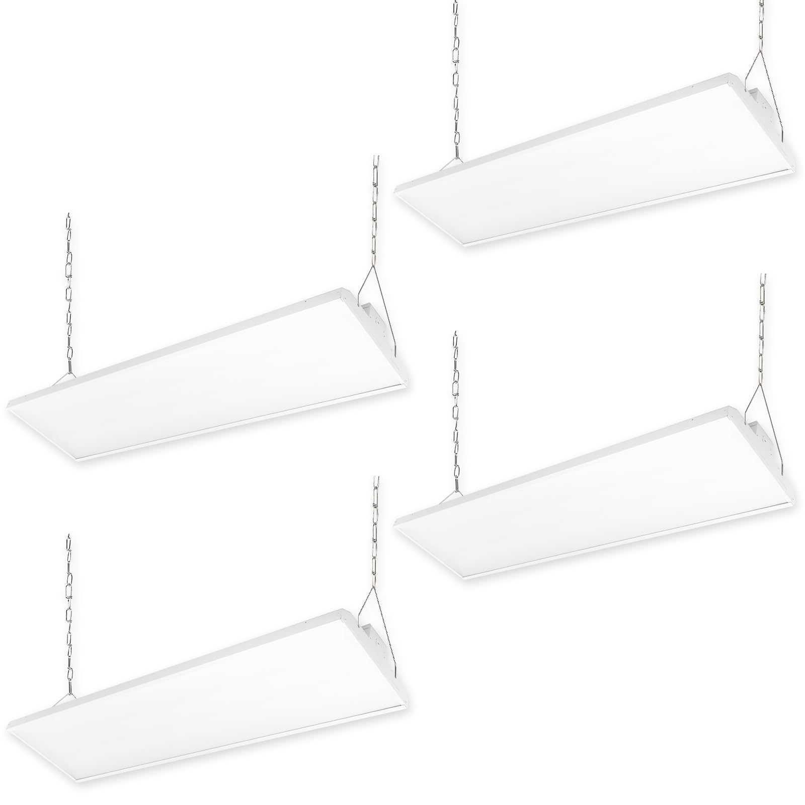 mw 4 Pack 4FT 1000-Watt Equivalent LED Linear High Bay Shop Lights 300W 40500LM 135LM W 5000K High