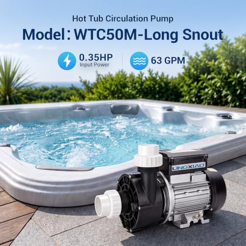 Image of Hot Tub Circulation Pump, 0.35HP, 230V - Model: WTC50M-Long Snout