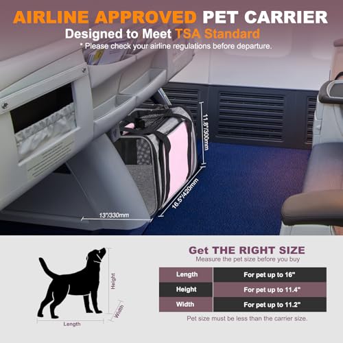 Pet Carrier Airline Approved on Wheels - Two Sided Expandable Cat Soft Carrier for Puppy and Cats Under 26lbs, Rolling Cat Carrier for Airplane, Camping, Outdoor - Image 3