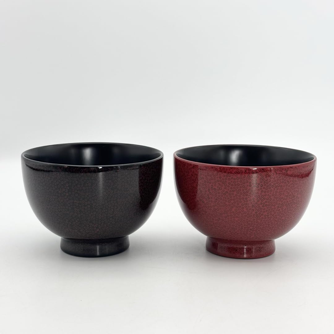 Amazon.co.jp: 津軽塗七々子塗 ペア椀 伝統工芸津軽塗 天然木 漆器