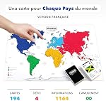 The World Game - Jeu de Géographie avec Carte du Monde - Jeu Société Éducatif Pour Enfant, Famille et Adultes - Un Cadeau Parfait Pour Garçons et Filles - Version française