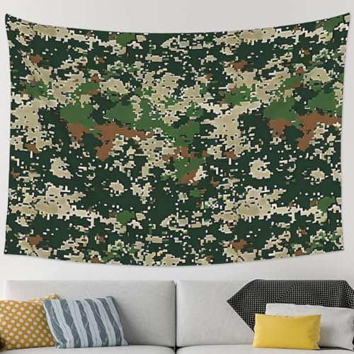 Tapisserie murale camouflage vert militaire YKLJG grand drapé mural salon déco moderne
