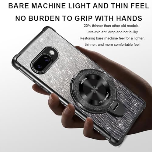 Coque Google Pixel 9A magnétique paillettes avec protège-écran et anneau support