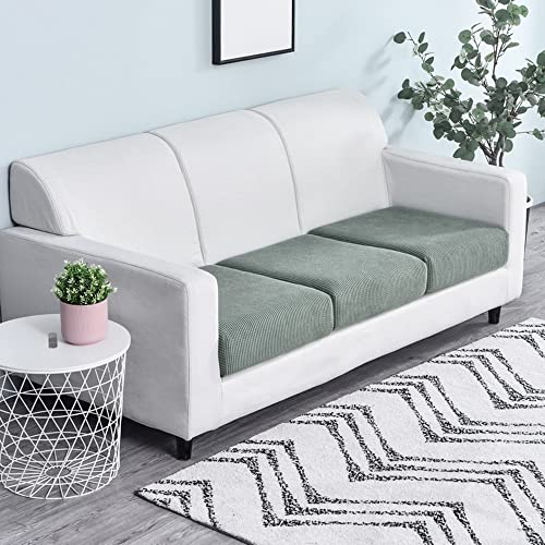 Elover Sofa Sitzkissenbezug-Hochelastischer Sitzbezug,Wohnzimmer Sofa Sitzbezug Möbelbezug rutschfest und weich, mit elastischem Boden