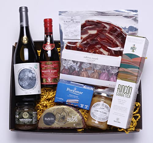 Cesta Gourmet Regalo OLIVA ELITE - Jamón de Bellota, Balsámico de Módena, Rincón de la Subbética, conservas y dulces nacionales e internacionales Cover