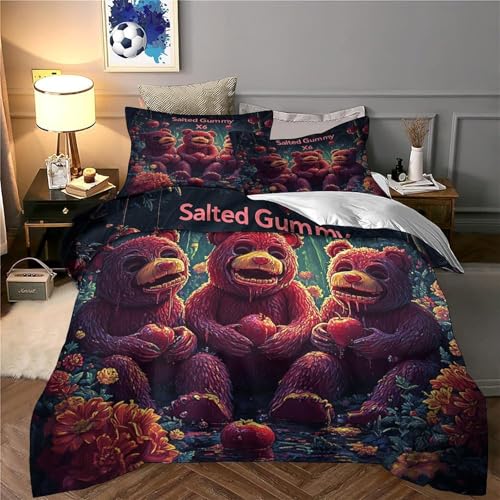 Drap de couette ours mignons 3D literie enfant fermeture éclair cachée - 6