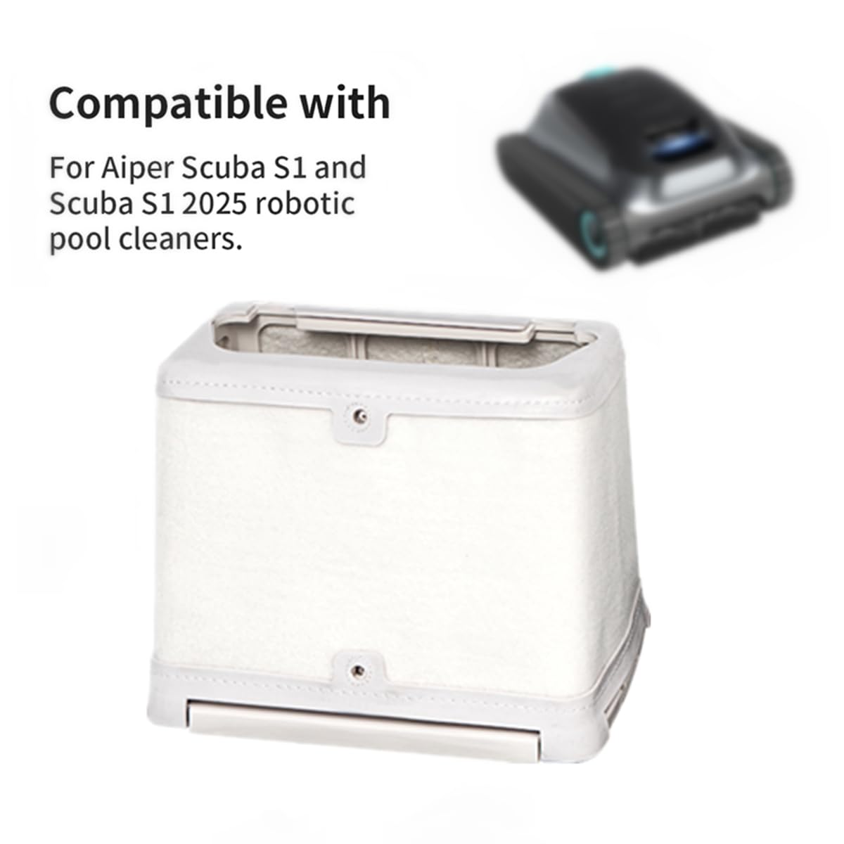 YanBan 1 Unidad Cesta de Filtro Integrada de Doble Capa Ultrafina, Compatible con Aiper Scuba S1, S1 Pro, N1 y N1 Pro los Robots Inalámbricos para Piscinas