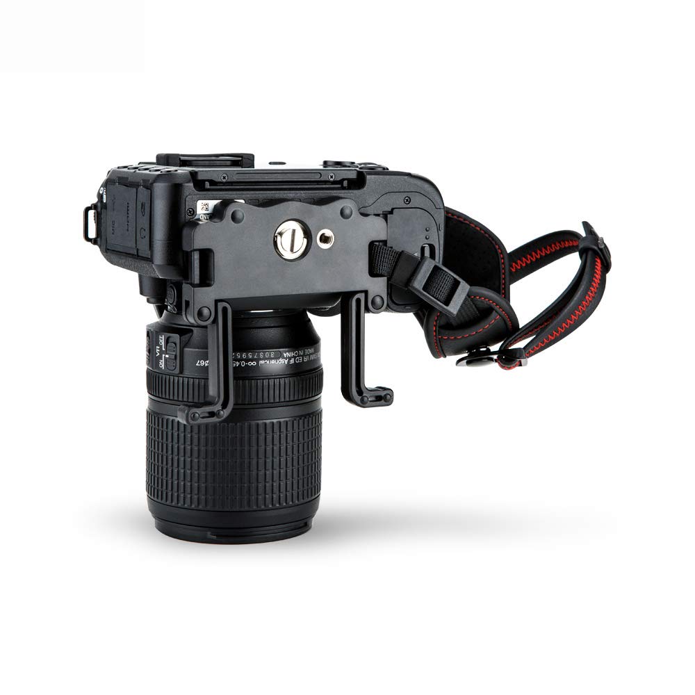 JJC DSLR Fotocamera Cinghia da Polso con Piastra U per Nik. Z30 D7500 D7200 D5600 D3500 D850 D780 Can. EOS R8 R6 R10 R7 R5 R RP 5D Mark IV 6DMkii M50ii M200 90D 850D 200DII FUJI X-E4 X-H2 (Rosso)