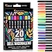 20 Pennarelli per Tessuti e Stoffa - Colori per Tessuto Atossici, Indelebili e Permanenti a Punta Fine - Ideali per Magliette, Borse in Stoffa, Tele e Altri Tessuti
