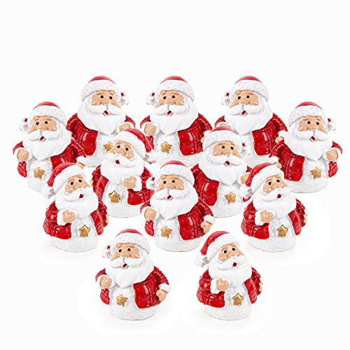 Logbuch-Verlag 12 kleine Weihnachtsmann Figuren Nikolaus Deko rot...