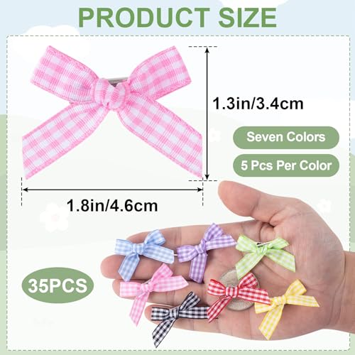 Pinzas Mini Moño 35pcs 7 Colores Para Mujer miniatura 2