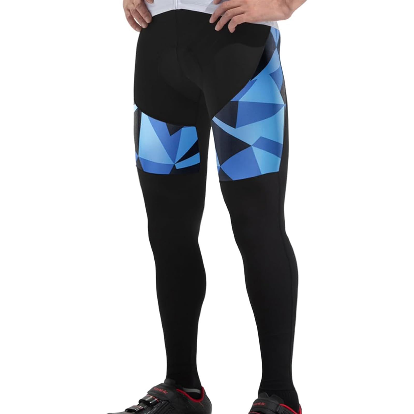 Santic Pantalon de Cyclisme Long rembourré pour Homme avec Rembourrage de l'assise