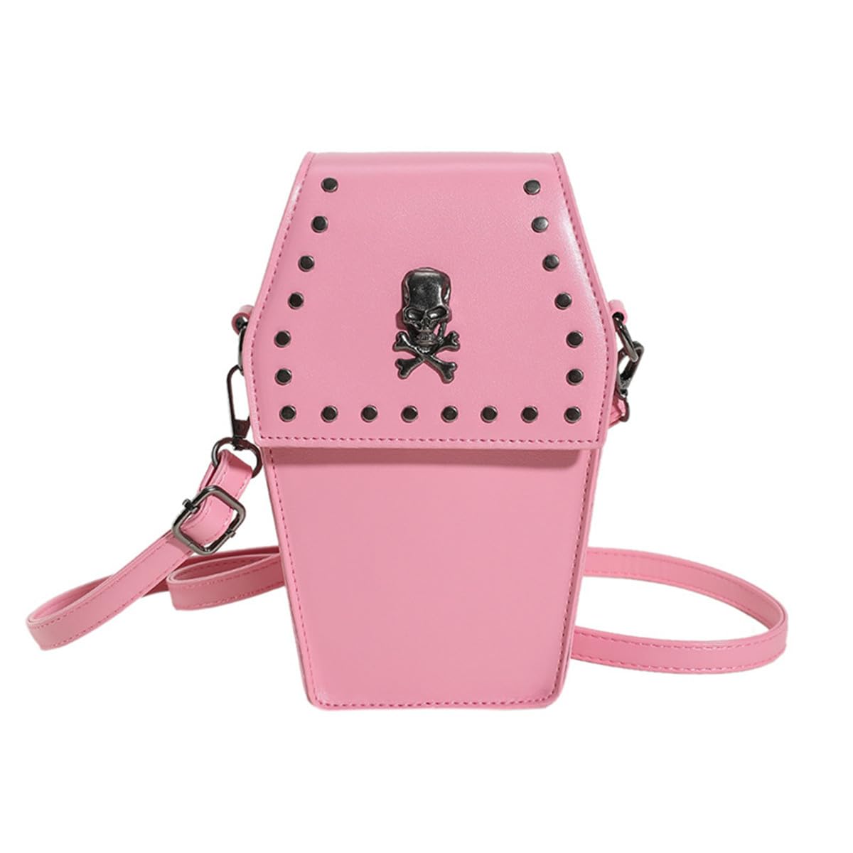 Skull Punk Style Steampunk Gothic Style Coffin Shaped Bag Mini Y2K Crossbody Vintage Cross Pattern Women's Purse